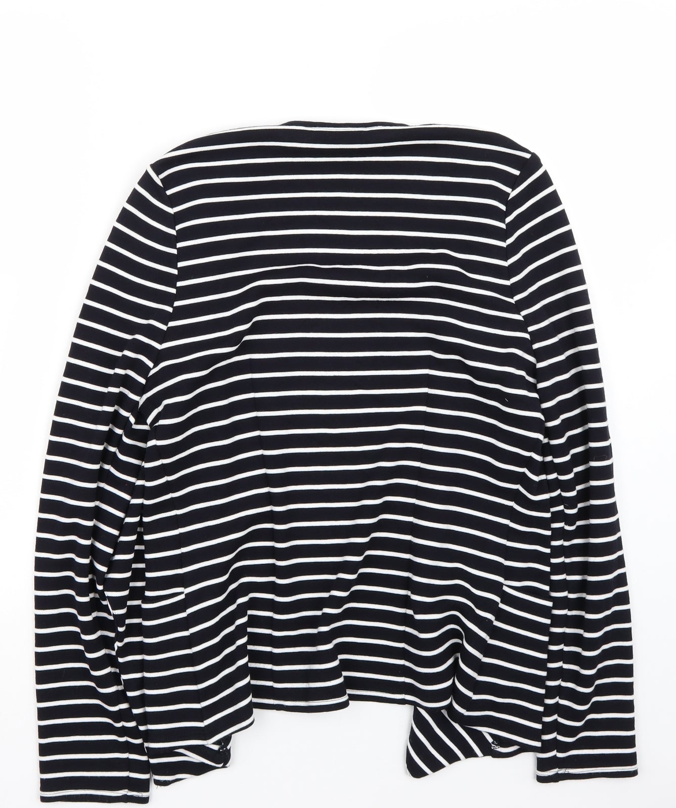 Wallis Womens White Striped  Cardigan Jumper Size S