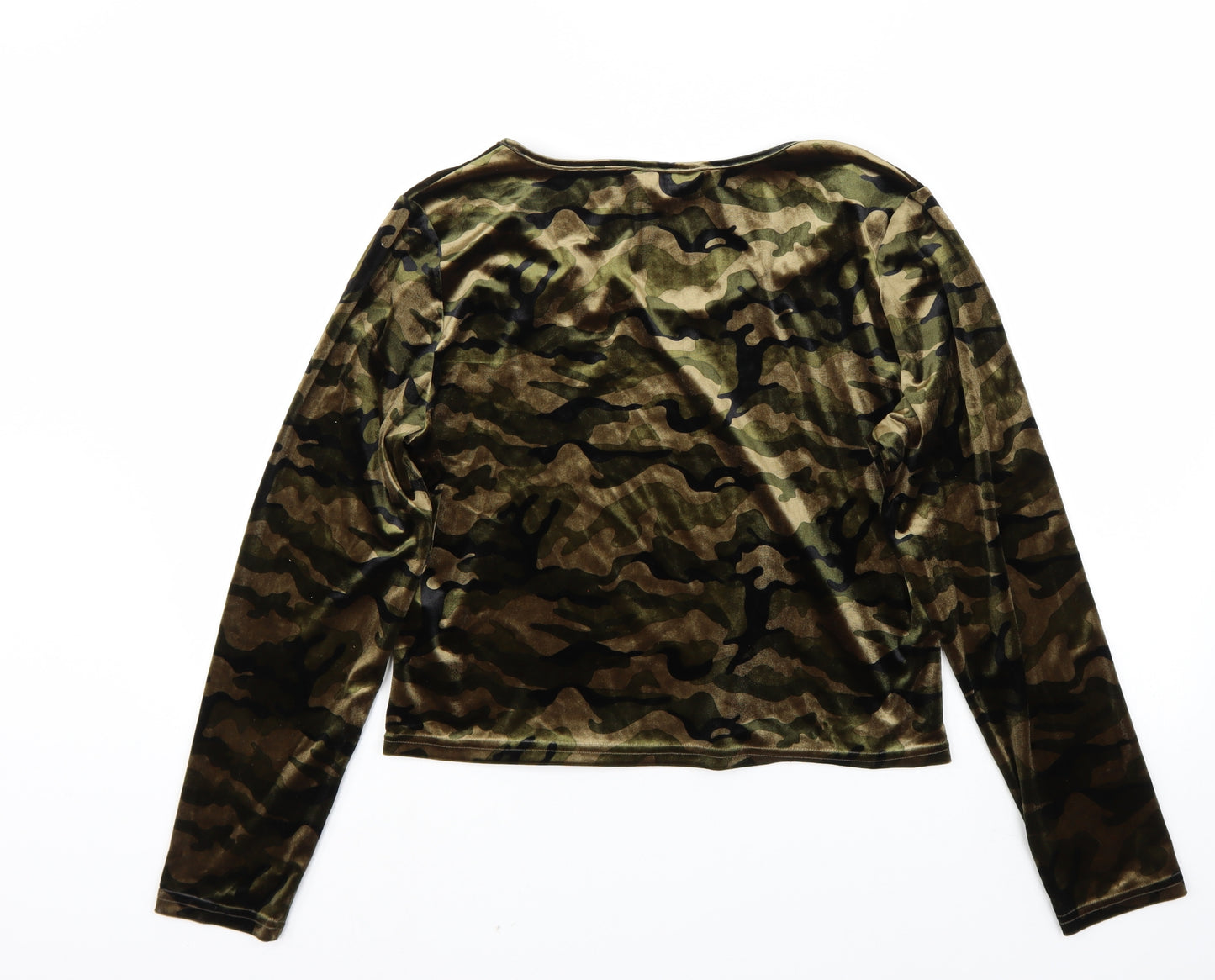 Newlook Womens Green Camouflage  Basic T-Shirt Size 18