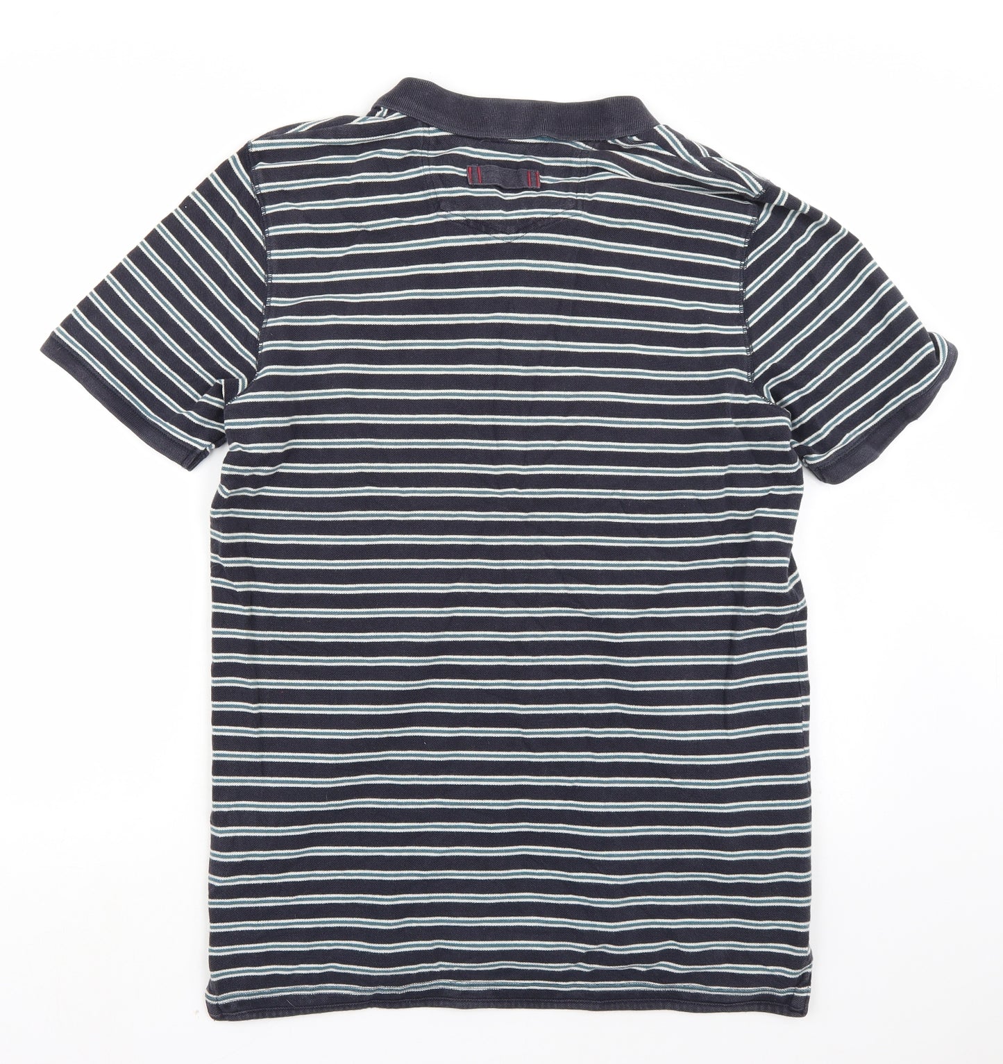 Fat Face Mens Blue Striped   T-Shirt Size L