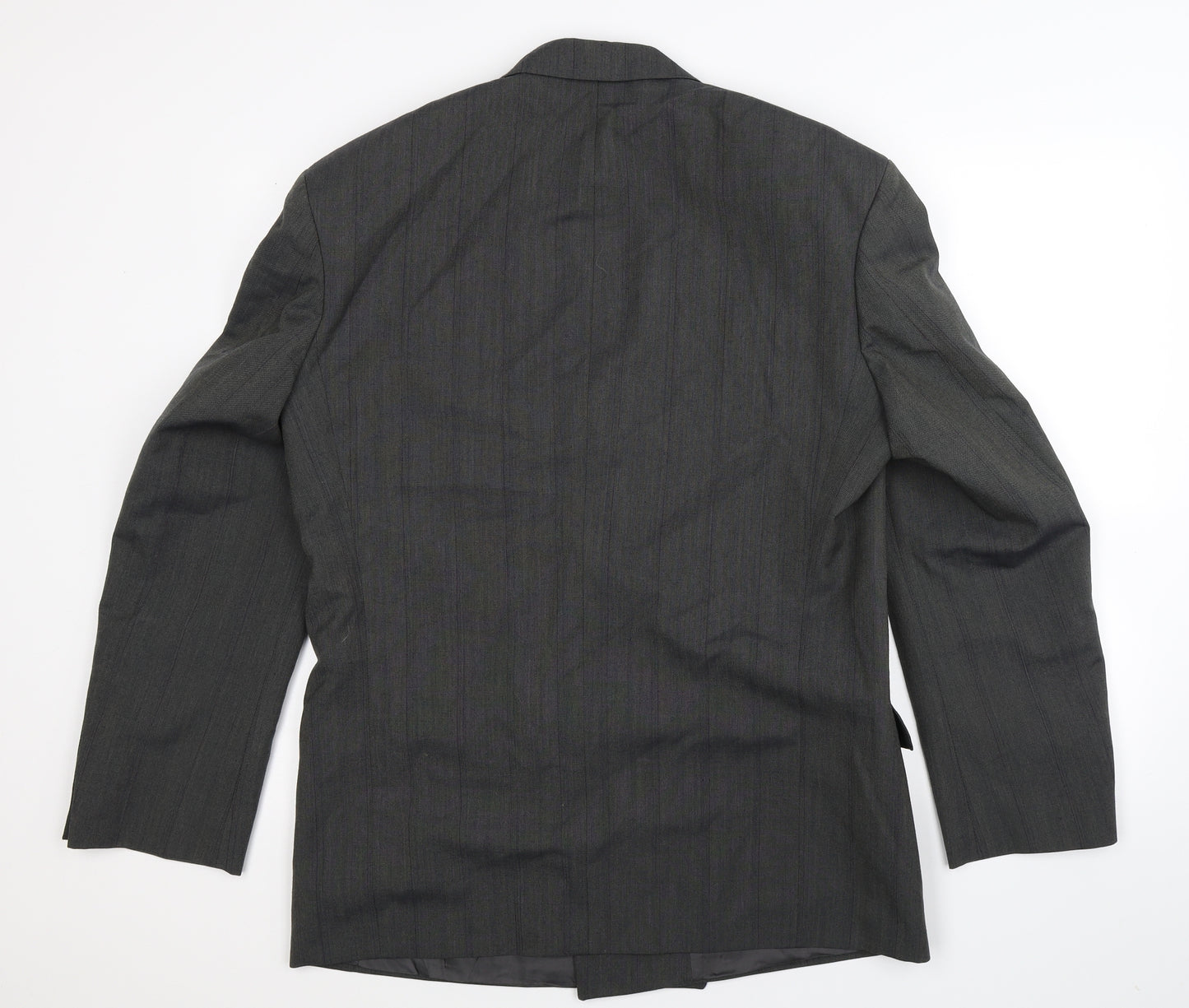 Marks and Spencer Mens Grey Striped  Jacket Suit Jacket Size 40
