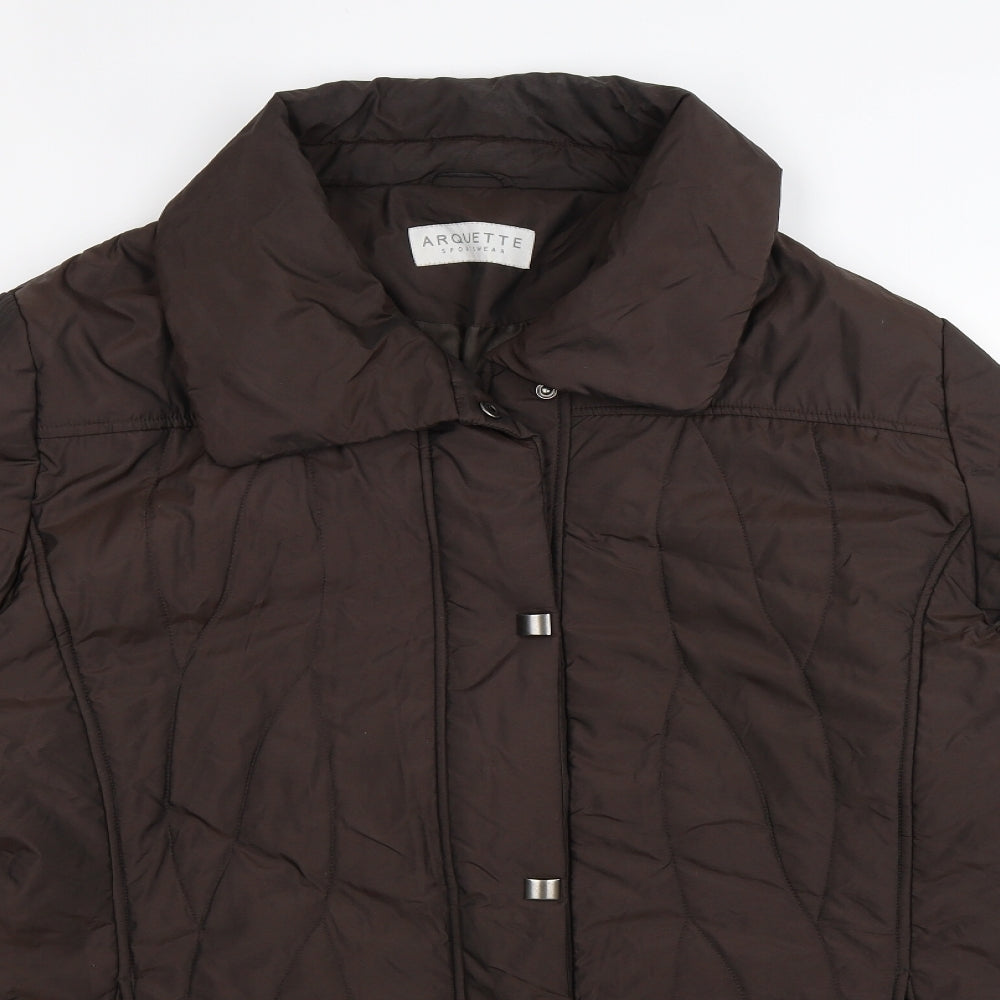 Arquette Womens Grey   Jacket Coat Size 24