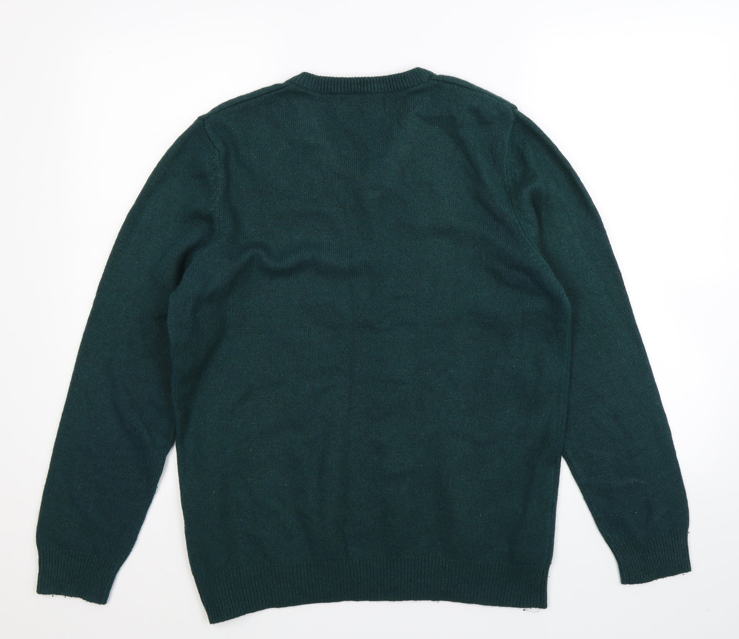 Atlantic Bay Mens Green  Knit Pullover Jumper Size M