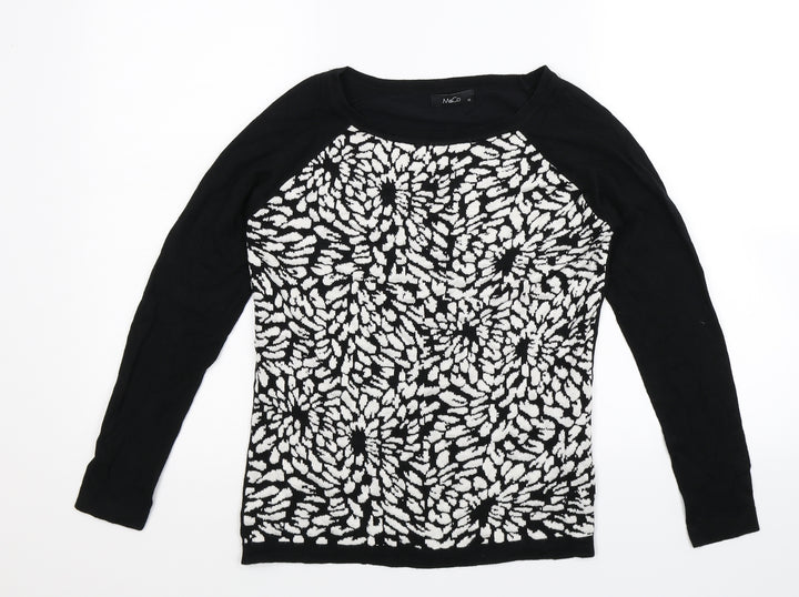 M&Co Womens Multicoloured Floral Knit Pullover Jumper Size 10
