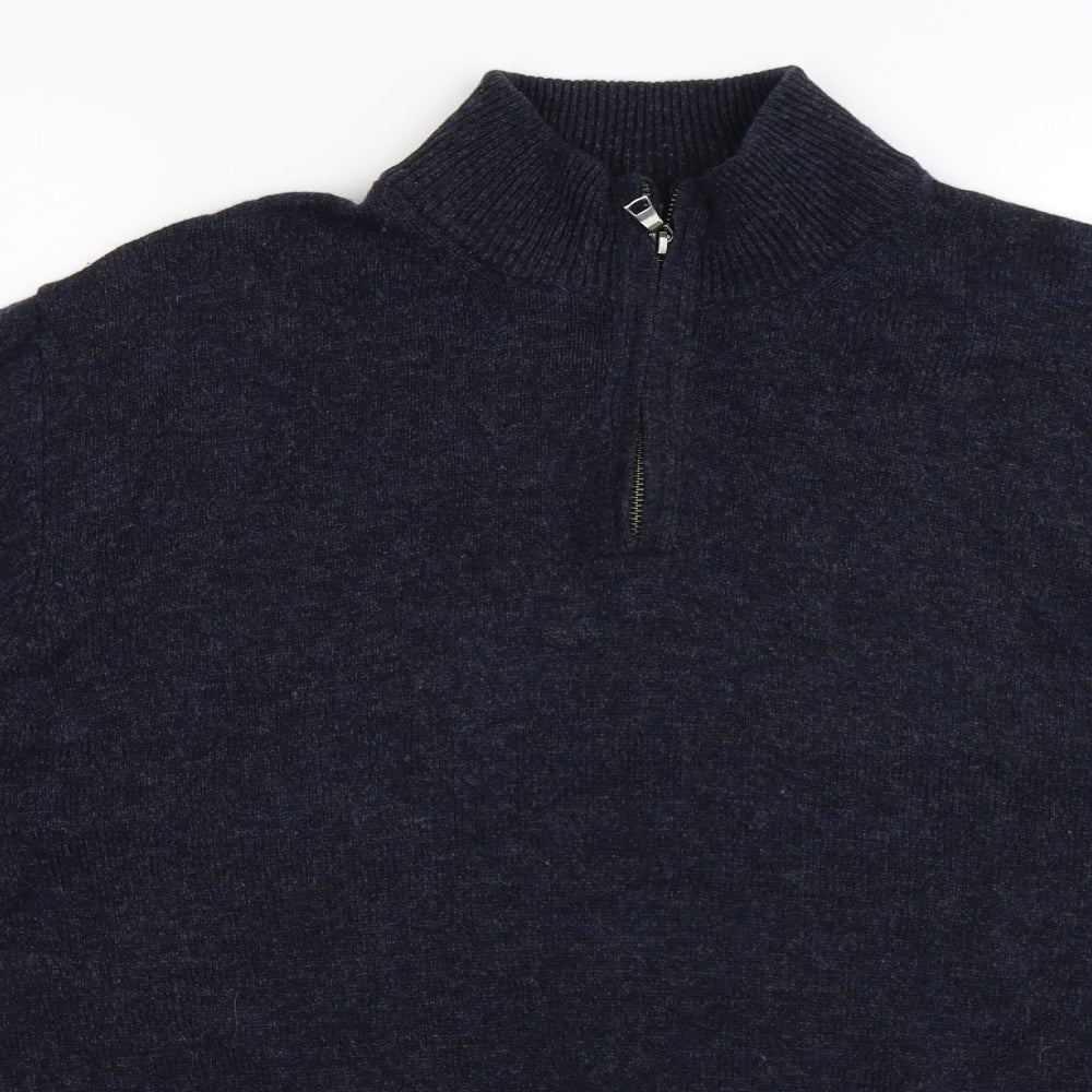 Marks and Spencer Mens Blue  Knit Pullover Jumper Size XL