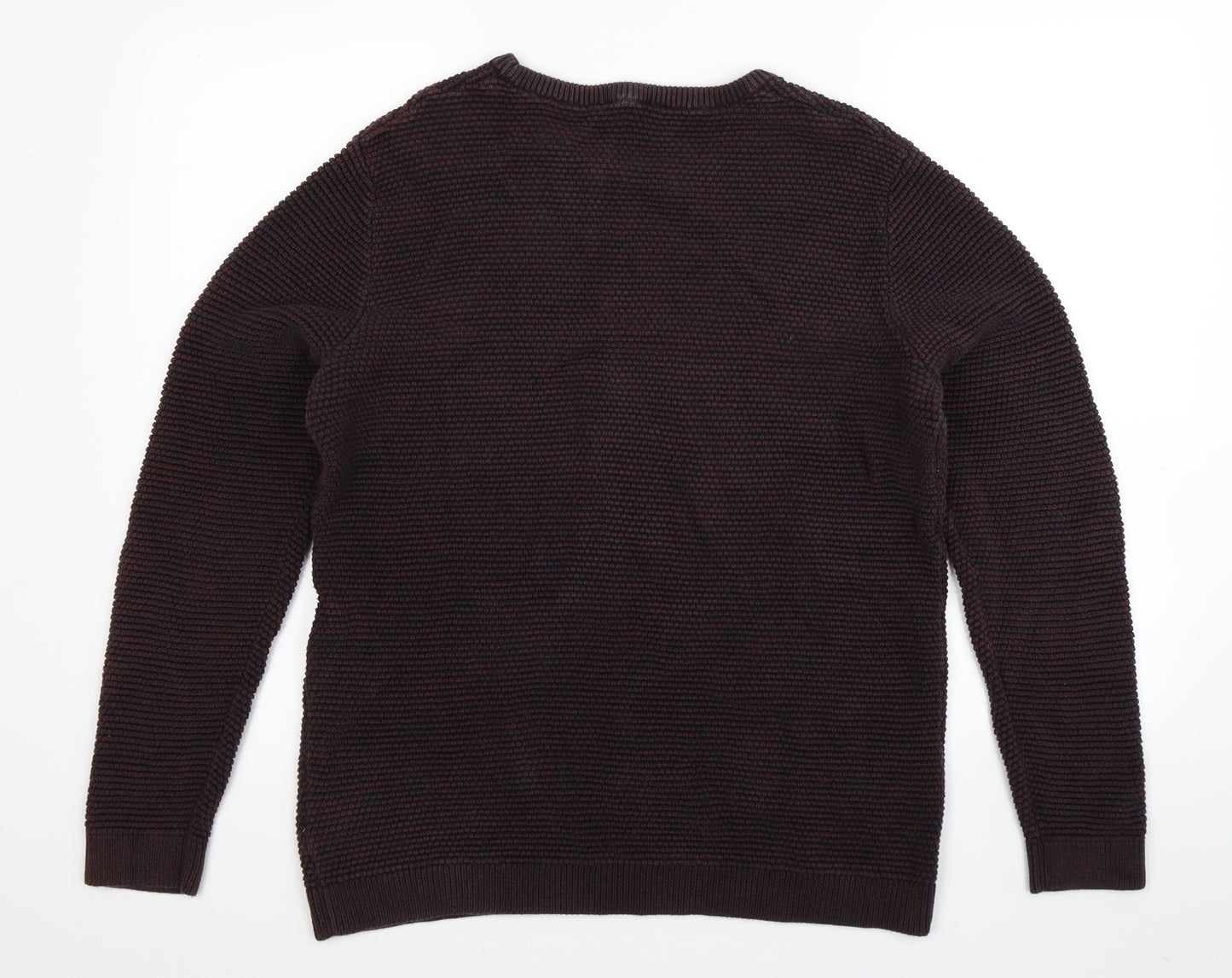 Selected Homme Mens Brown  Knit Pullover Jumper Size XL