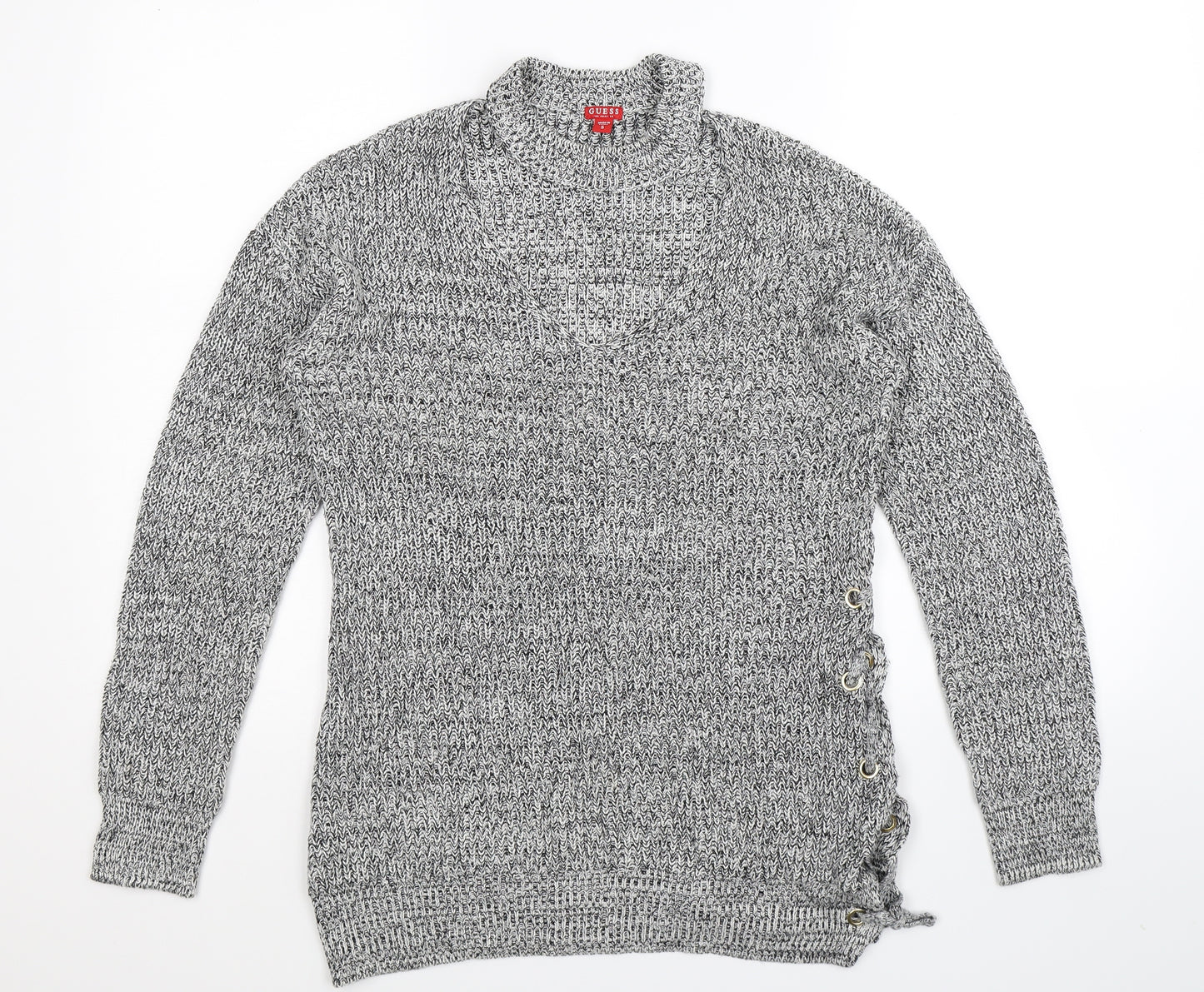 GUESS Womens Grey  Knit Pullover Jumper Size S