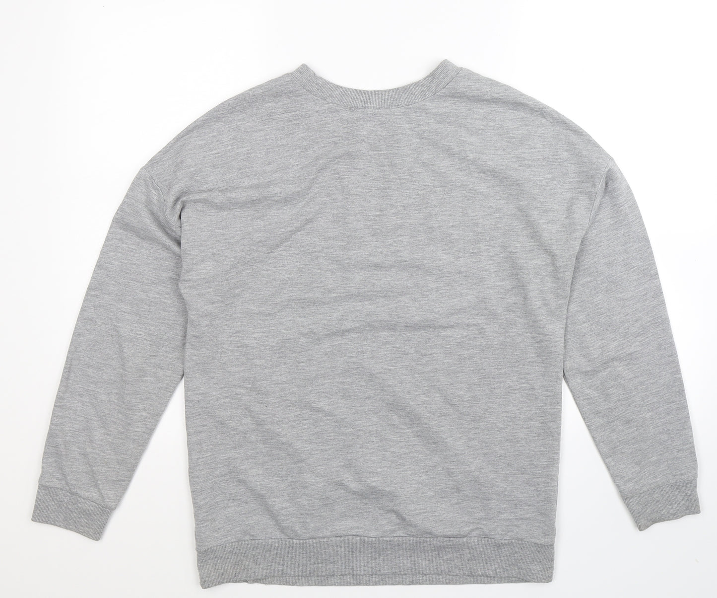 George Womens Grey Floral  Pullover Sweatshirt Size 12