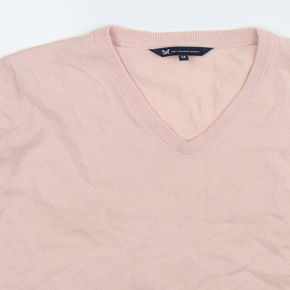 Crew Clothing Womens Pink  Knit Pullover Jumper Size 14