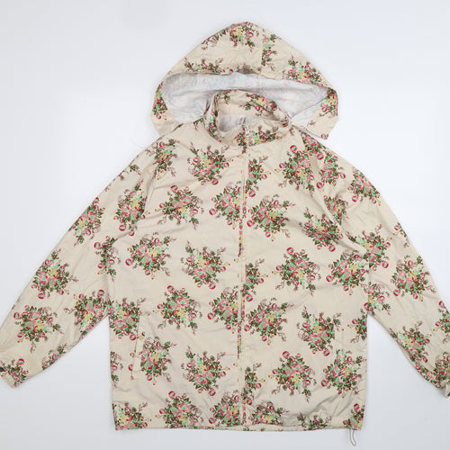Denim Co Womens Beige Floral  Jacket  Size 12
