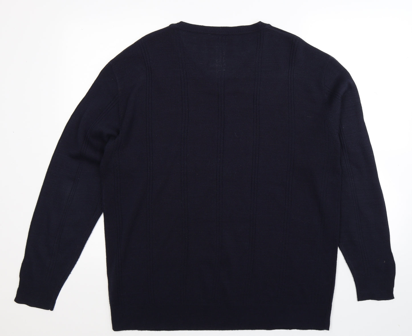 Tom Hagan Mens Blue  Knit Pullover Jumper Size 2XL