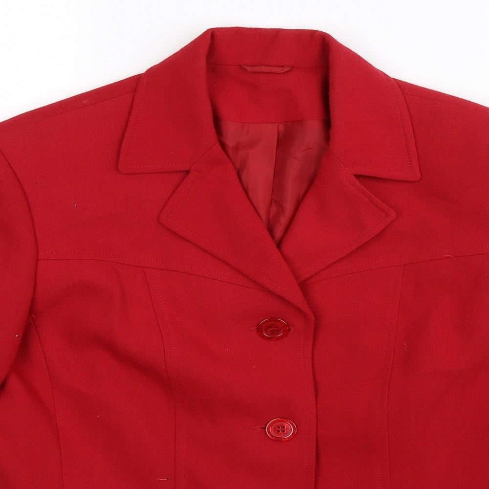 NEXT Womens Red   Jacket Suit Jacket Size 12