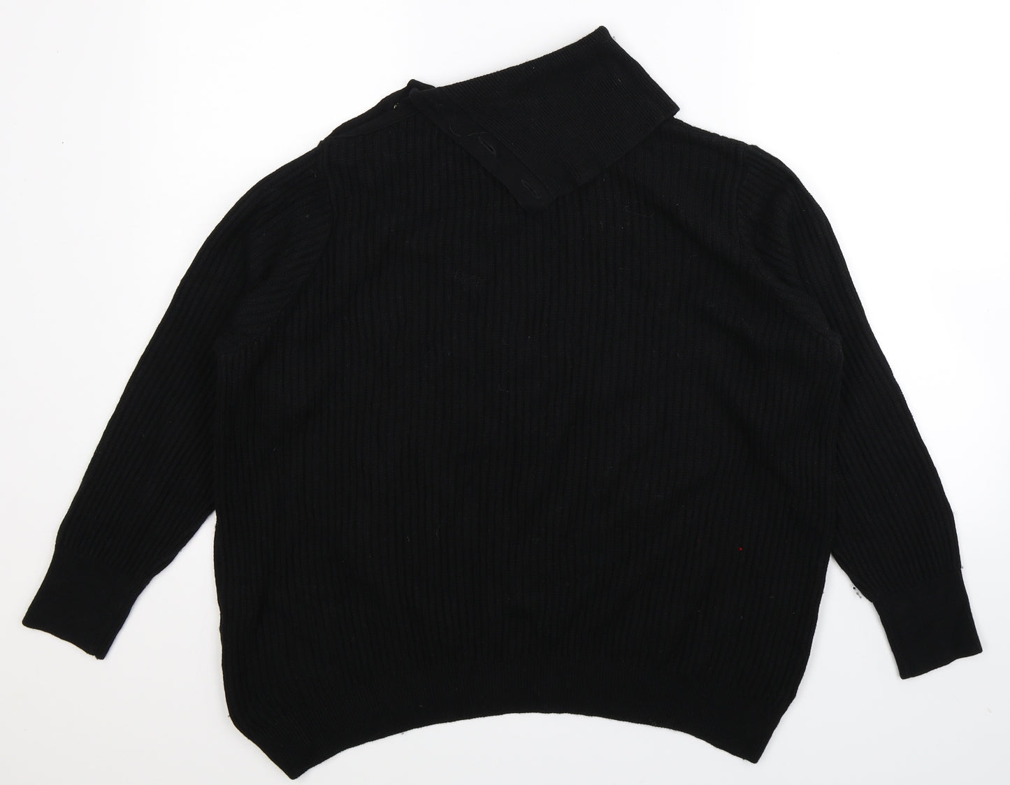 Per Una Womens Black  Knit Pullover Jumper Size 22
