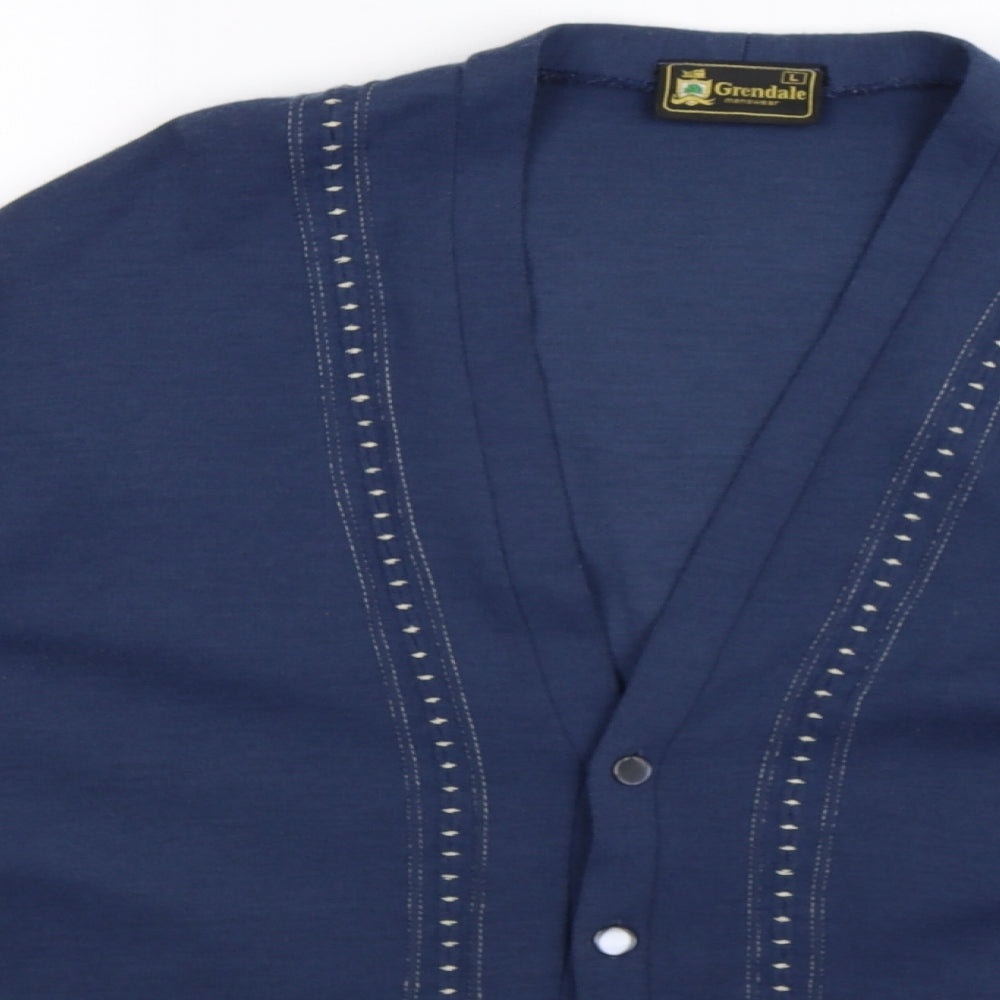 Glendale Mens Blue   Cardigan Jumper Size L