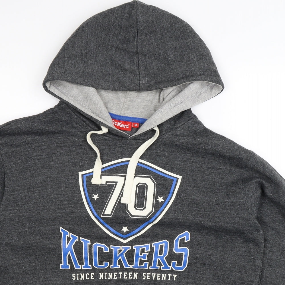 Kickers Mens Grey   Pullover Hoodie Size M