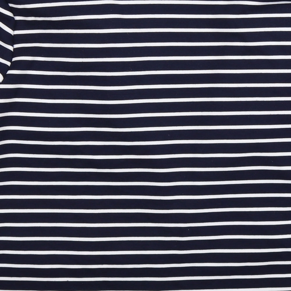 George Womens Blue Striped  Jacket Blazer Size 8