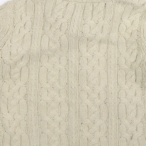 Maine Womens White  Knit Cardigan Jumper Size 12