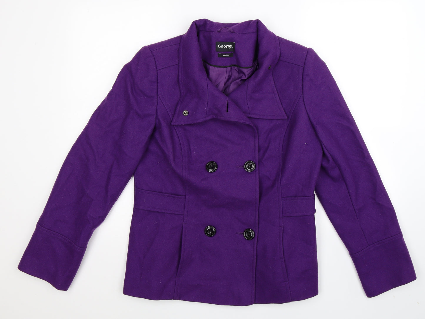 George Womens Purple   Jacket Coat Size 14