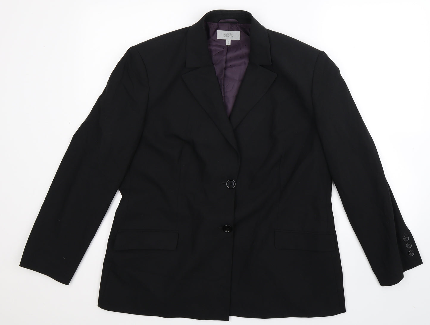 Marks and Spencer Womens Black   Jacket Suit Jacket Size 18