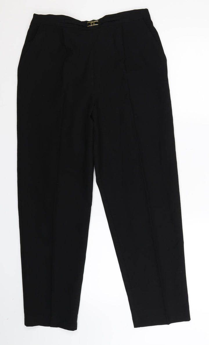 Mia Moda Womens Black Dress Pants Trousers Size 12 L27 in