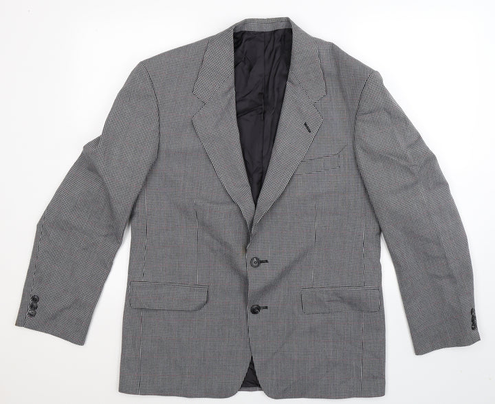 Marks and Spencer Mens Grey Houndstooth  Jacket Suit Jacket Size 40