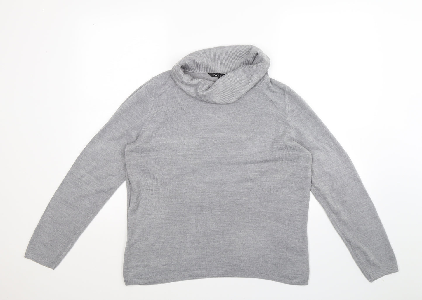 Bonmarché Womens Grey  Knit Pullover Jumper Size 14