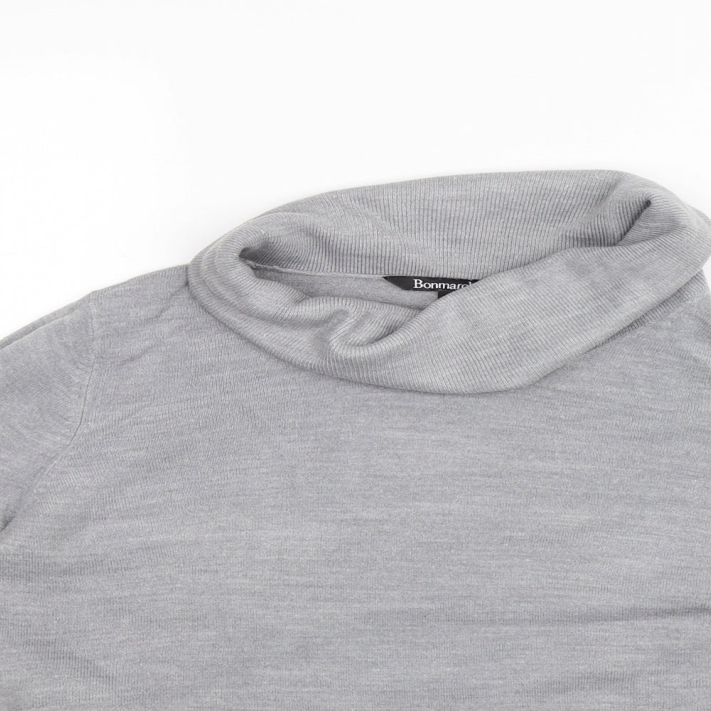 Bonmarché Womens Grey  Knit Pullover Jumper Size 14