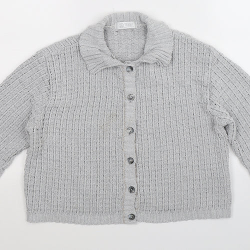 A Wear Womens Grey  Knit Cardigan Jumper Size M