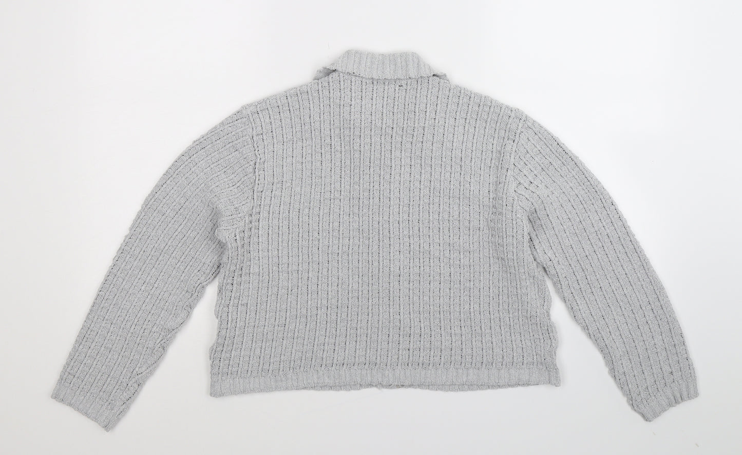 A Wear Womens Grey  Knit Cardigan Jumper Size M
