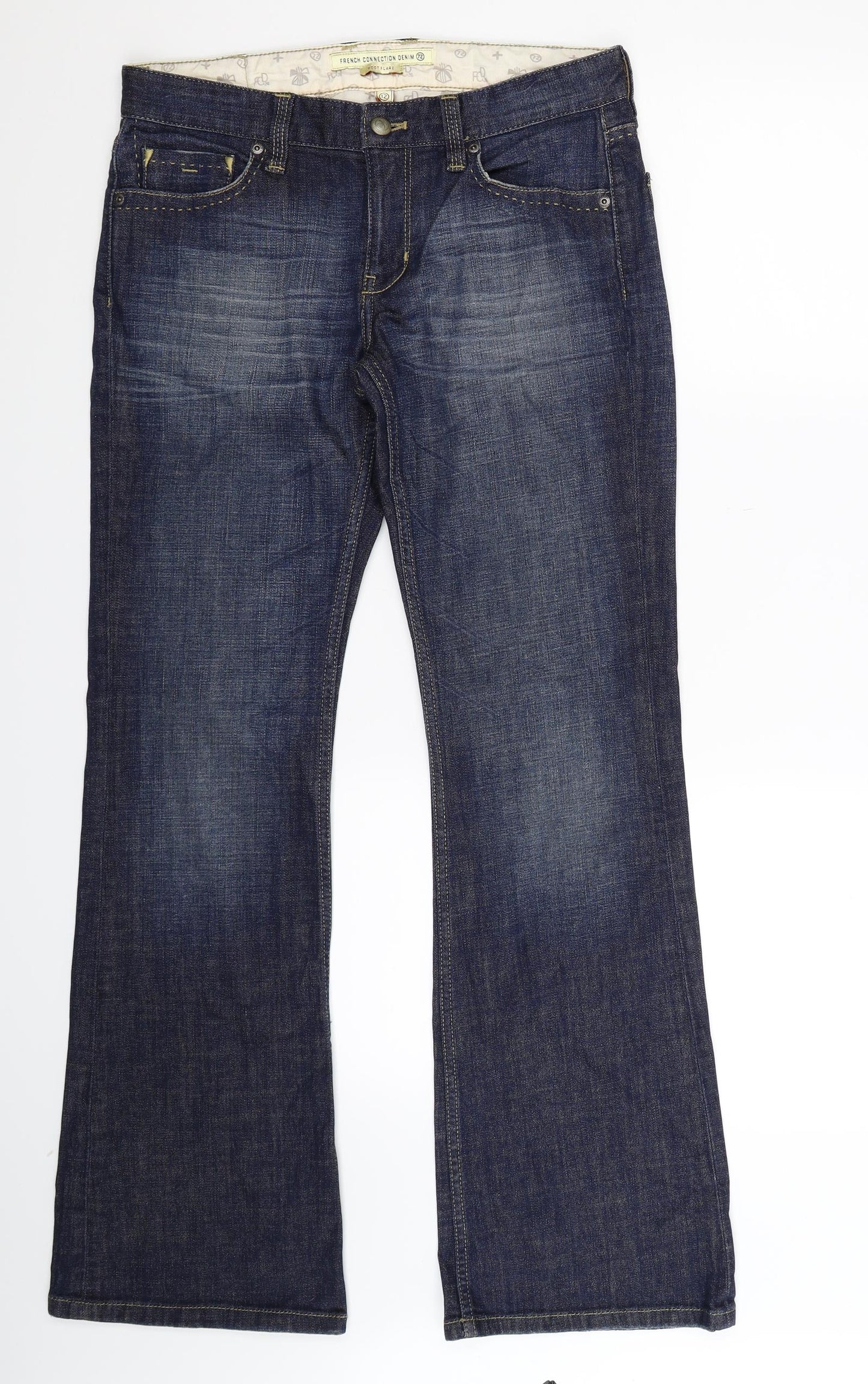 French Connection Womens Blue  Denim Bootcut Jeans Size 12 L32 in