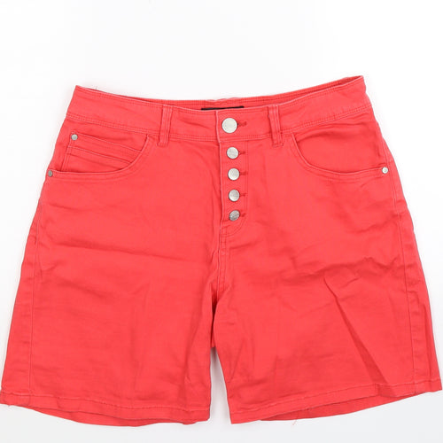 Terranova Womens Pink  Denim Chino Shorts Size M