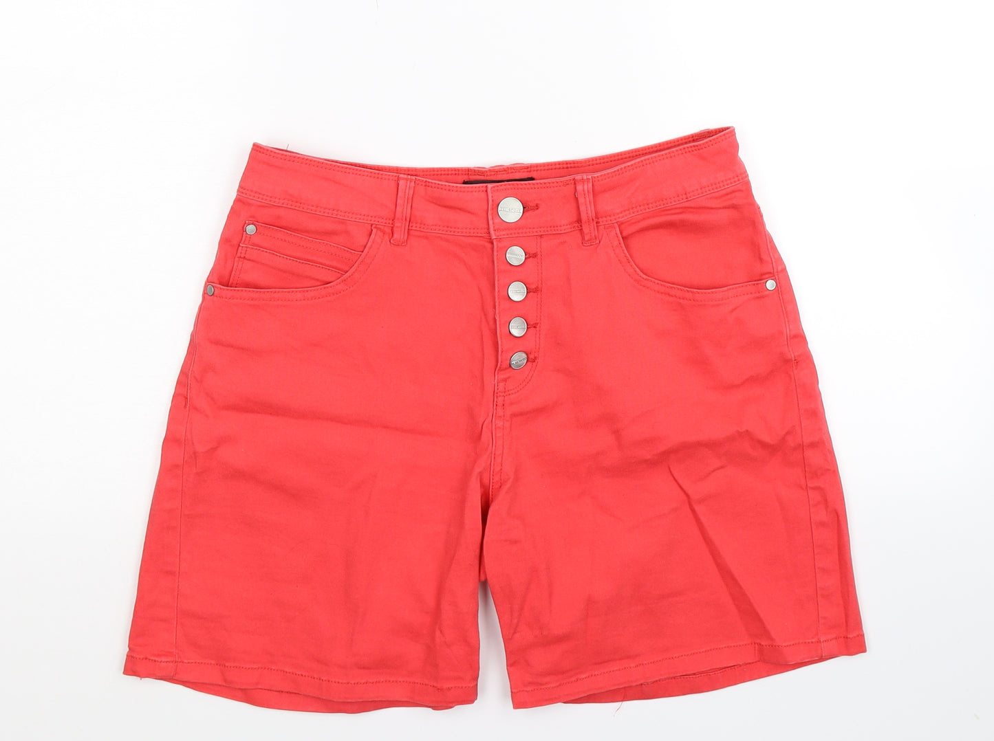 Terranova Womens Pink  Denim Chino Shorts Size M