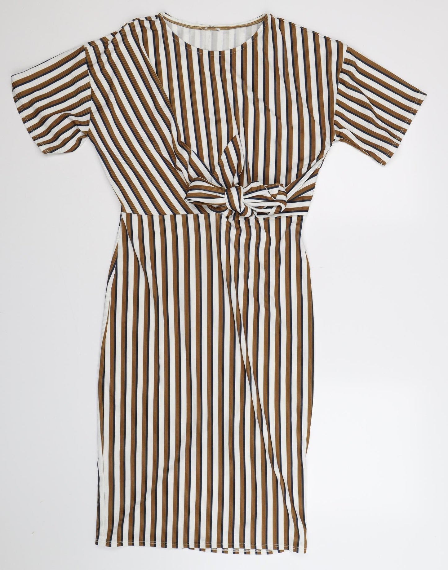 Preworn Womens Multicoloured Striped  Bodycon  Size L