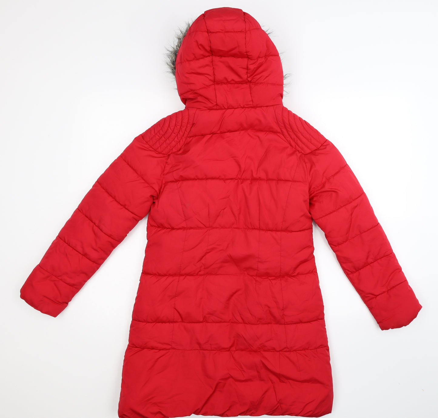 NEXT Girls Red   Puffer Jacket Coat Size 11-12 Years