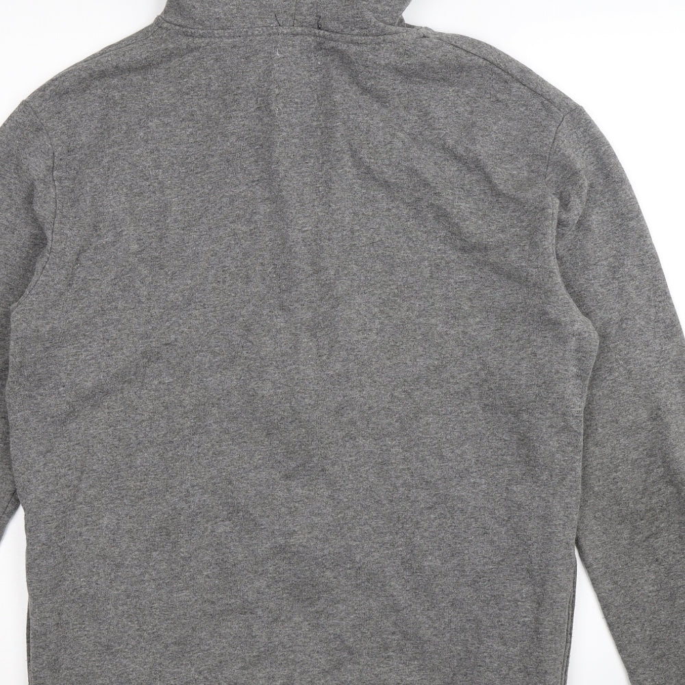 BCK&HRSY Mens Grey   Full Zip Hoodie Size L