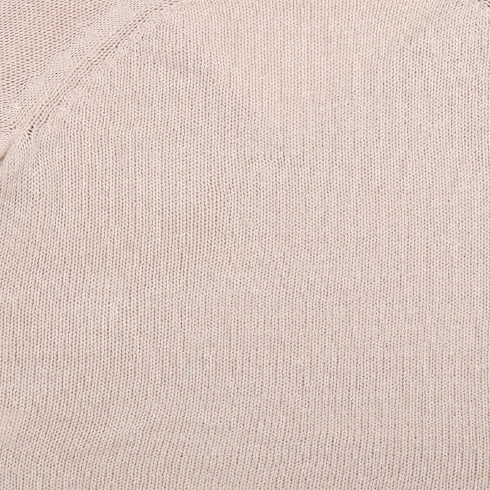 H&M Womens Beige  Knit Pullover Jumper Size M
