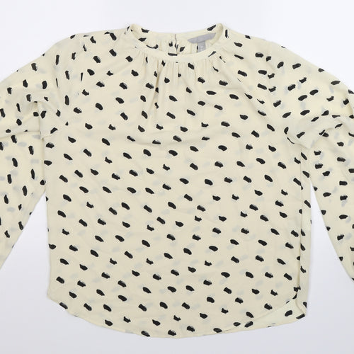 H&M Womens Yellow   Basic Blouse Size 10