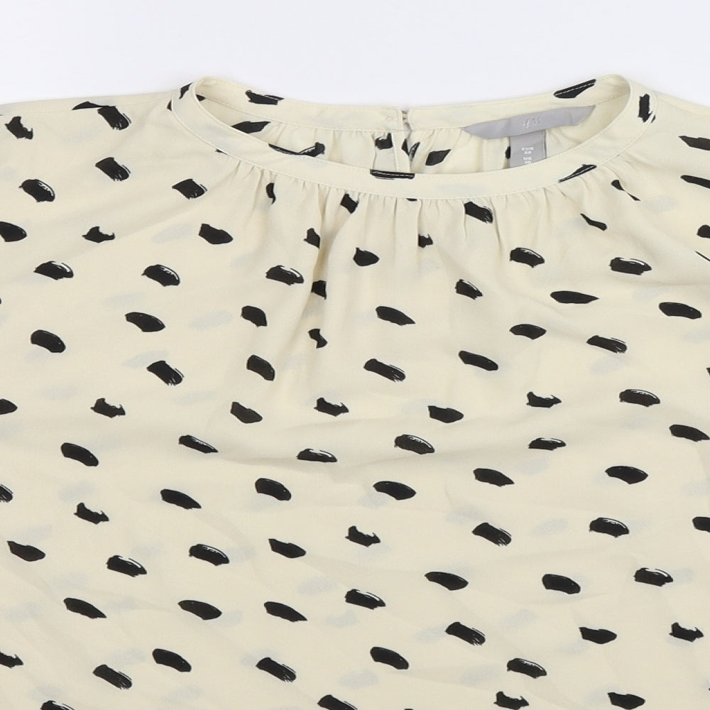 H&M Womens Yellow   Basic Blouse Size 10