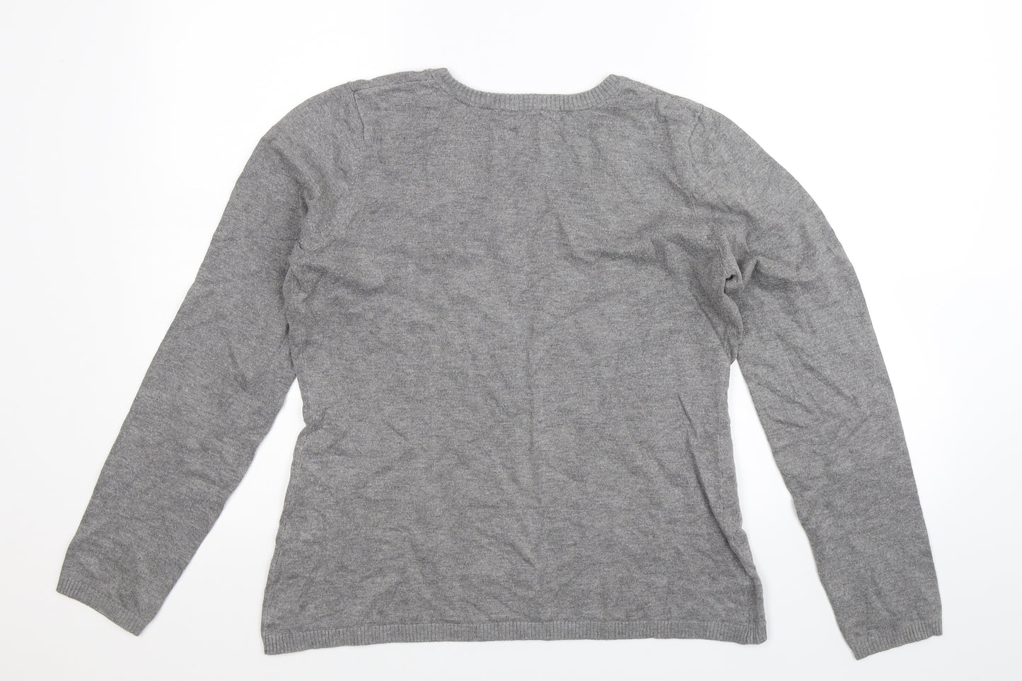 Preworn Womens Grey  Knit Pullover Jumper Size L