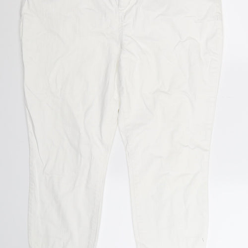 Jessica Simpson Womens White  Denim Skinny Jeans Size 18 L26 in