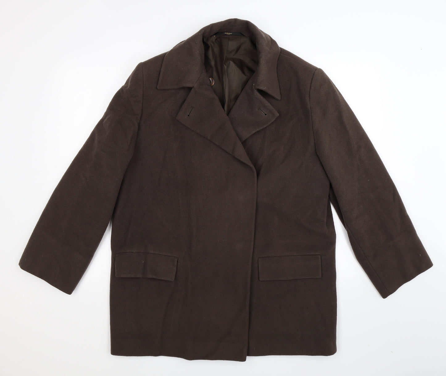 St Michael Womens Grey   Overcoat Coat Size 14