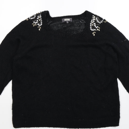NEXT Womens Black  Knit Pullover Jumper Size 20