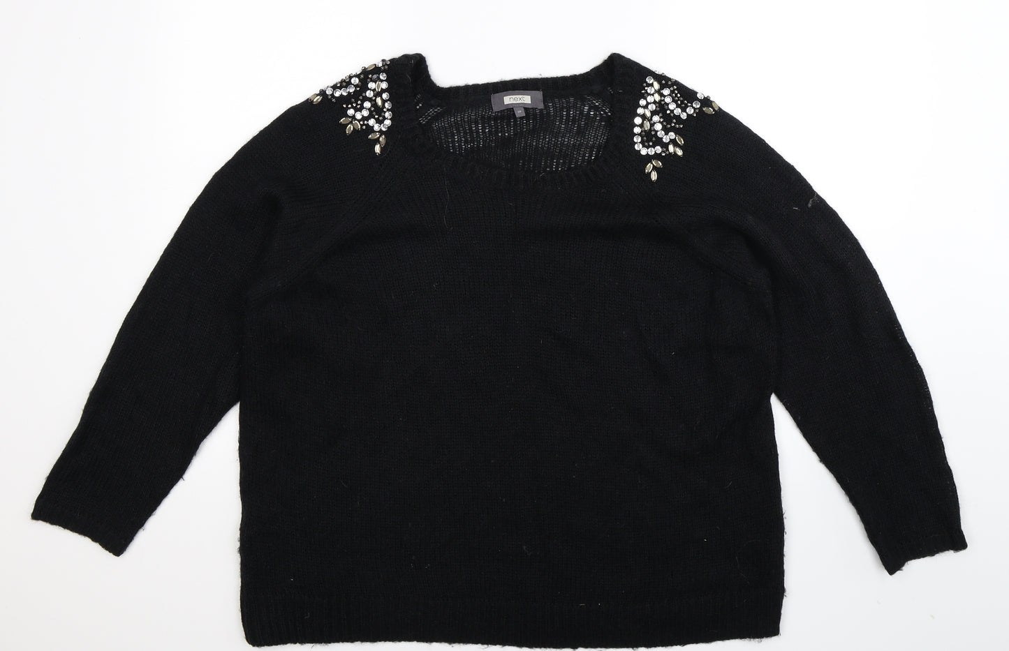NEXT Womens Black  Knit Pullover Jumper Size 20