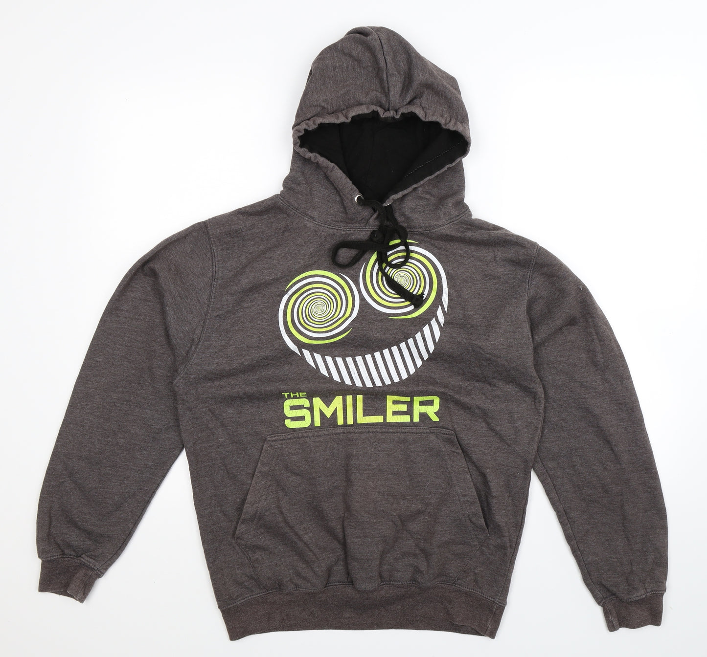Smiler Mens Grey   Pullover Hoodie Size S
