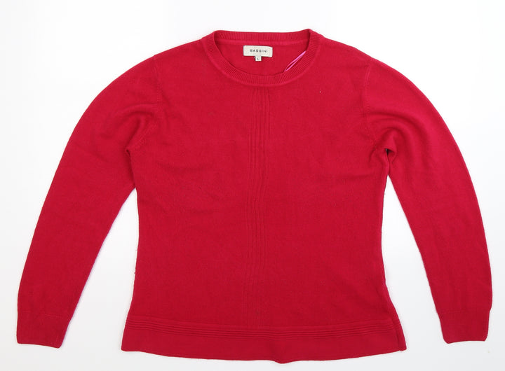 BASSINI Womens Pink  Knit Pullover Jumper Size L