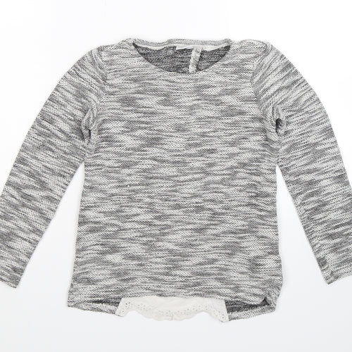 F&F Girls Grey  Knit Pullover Jumper Size 9-10 Years