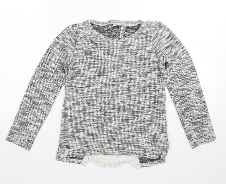 F&F Girls Grey  Knit Pullover Jumper Size 9-10 Years
