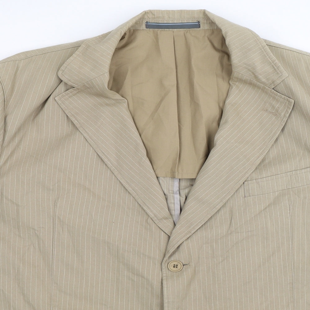 Marks and Spencer Mens Beige Striped  Jacket Blazer Size XL