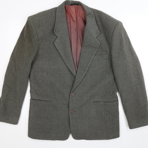 Topman Mens Grey Check Knit Jacket Blazer Size M