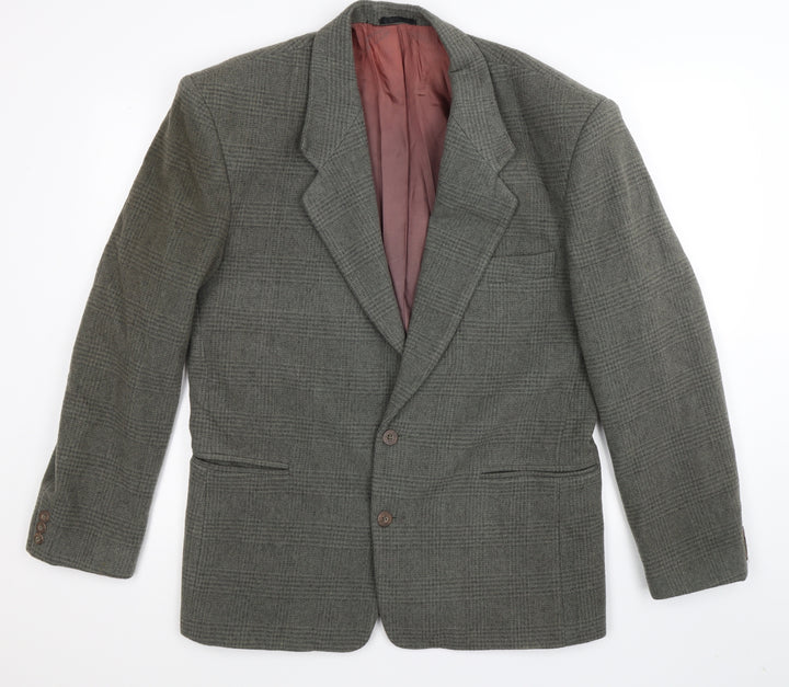 Topman Mens Grey Check Knit Jacket Blazer Size M