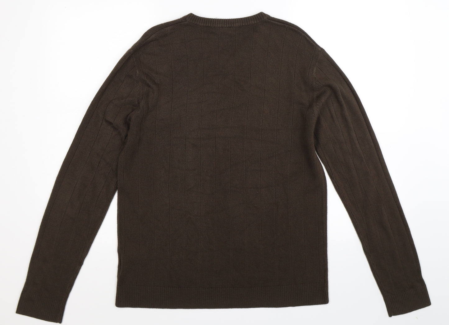 River Island Mens Grey  Knit Pullover Jumper Size M